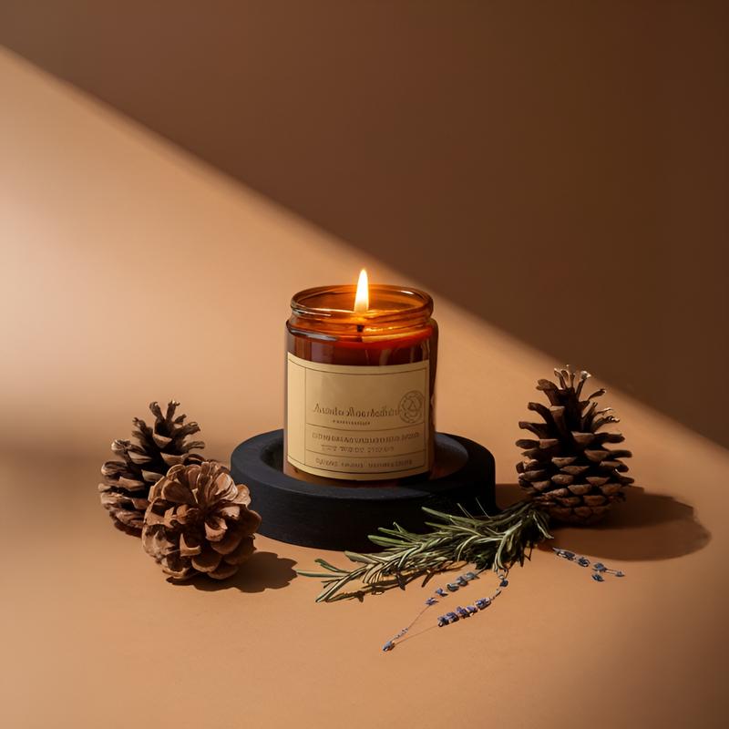 Festliche Dekoration: Kerze (Nachher)