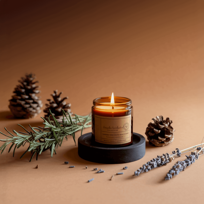 Festliche Dekoration: Kerze (Nachher)