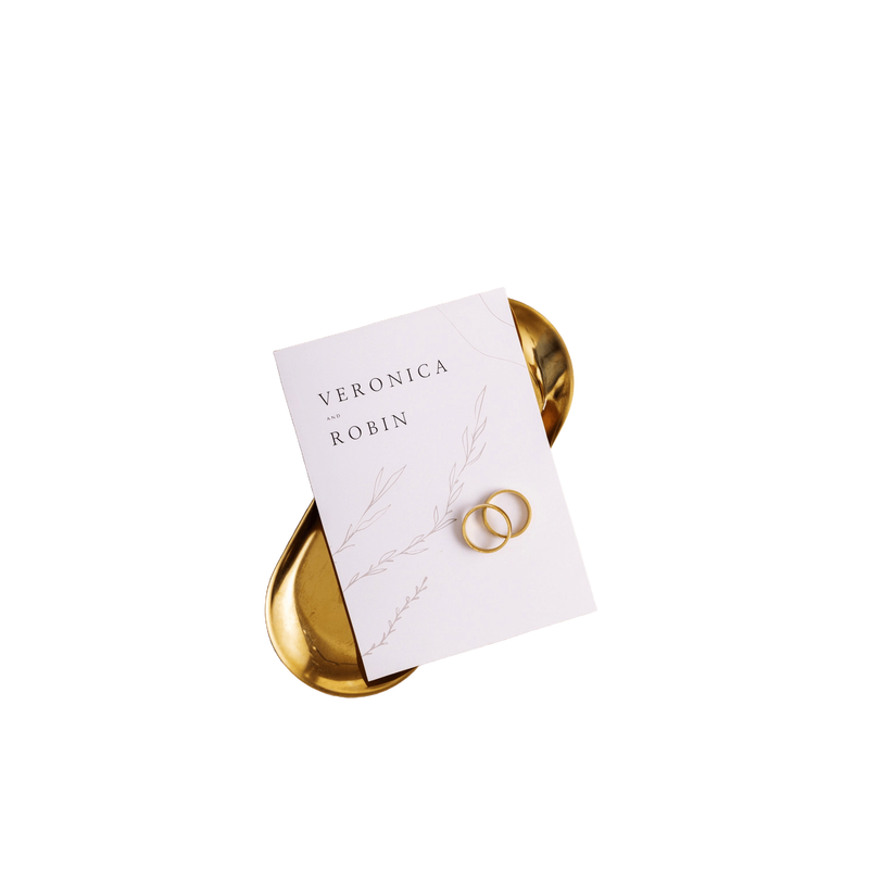 Flat Lay: Hochzeitskarte (Vorher)