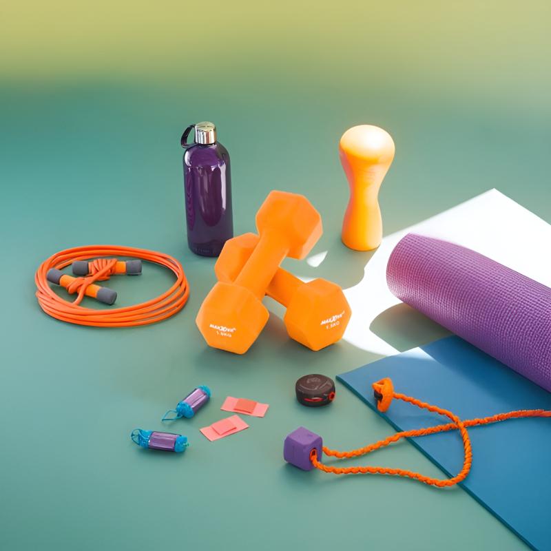 Flat Lay: Gewichte (Nachher)